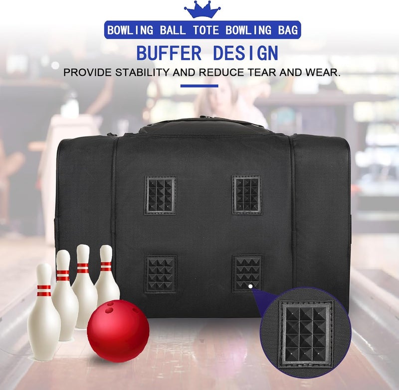 Goloni Bowling Ball Bag for Singer Ball with Padded Ball Holder, 2 Pockets fit Bowling Shoes Up to Mens Size 14 and Accessories - Image 5